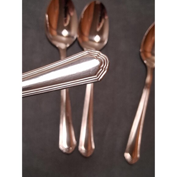 Lenox Archway Soup Place Spoons - 4 Stainless Flatware - Picture 4 of 5
